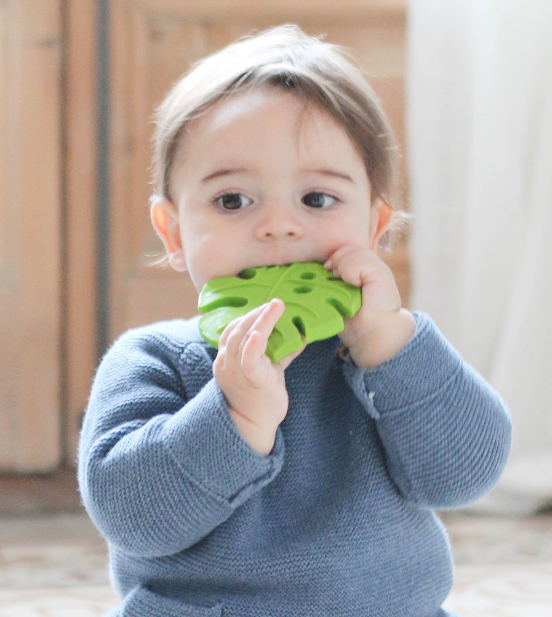 Monstera Leaf Baby Toy - Natural Rubber Baby Teether Bright Eco Toy