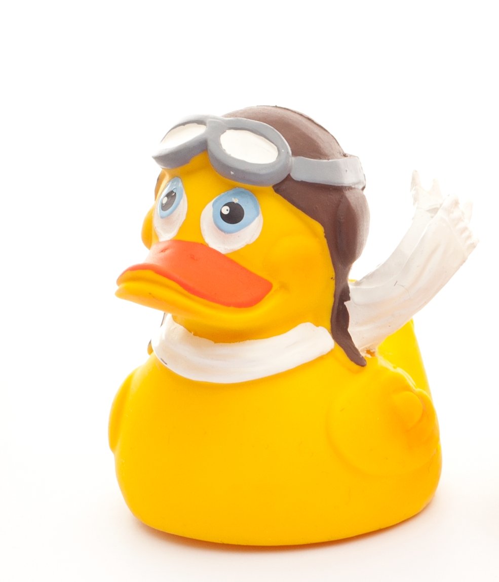 Rubber Duck Pilot - Natural Rubber Toys