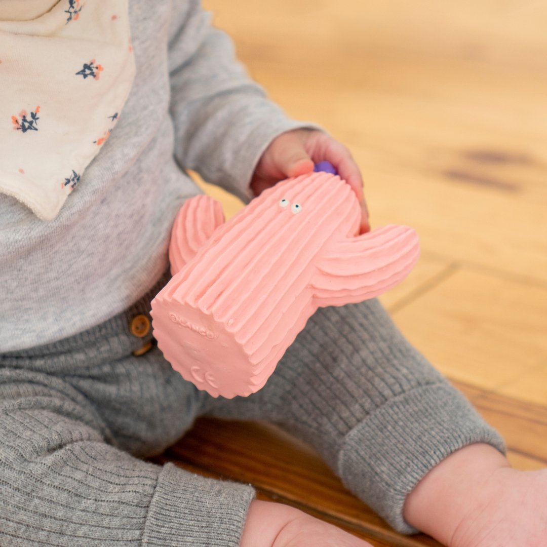 Baby Teething Toys - Cactus Pink the Teether | Natural Rubber Toys