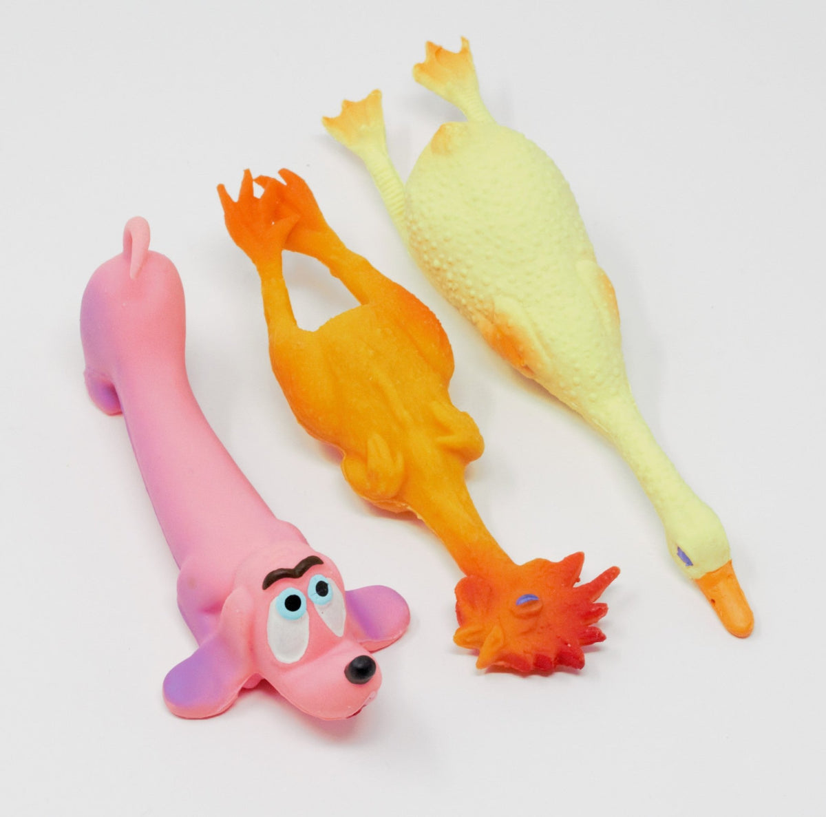 Pet Teething Toys - Chicken, Dog &amp; Goose Toys | Natural Rubber Toys