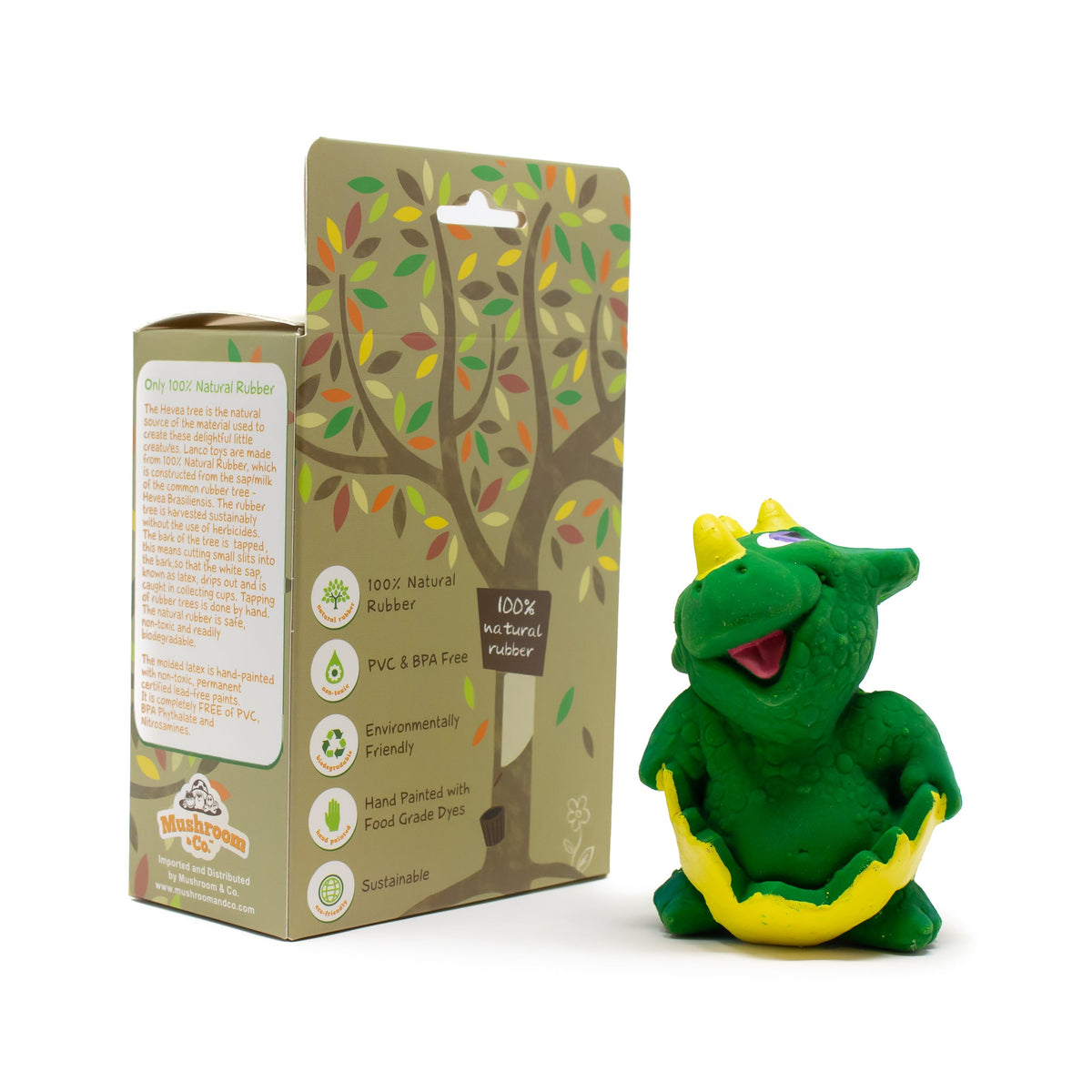 Dino in Egg - Natural Rubber Toys