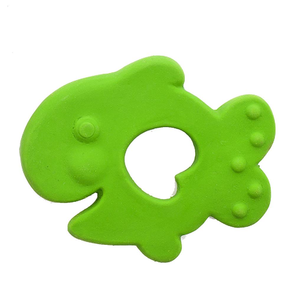 Green Rubber Teether Fish - Lanco Toys | Natural Rubber Toys