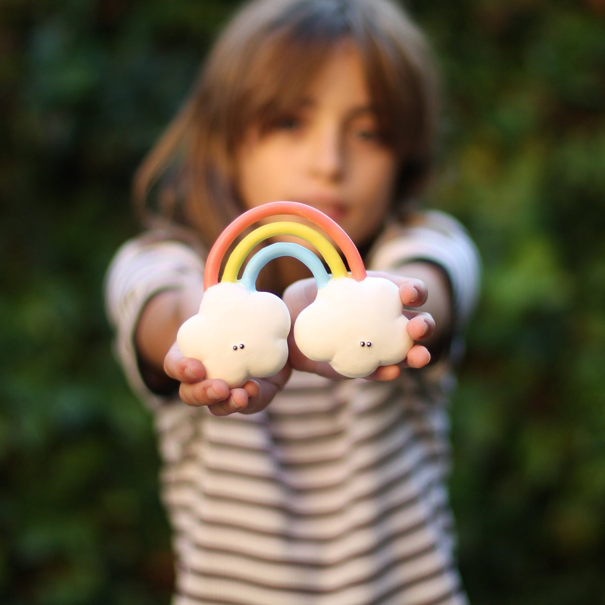 Happy Rainbow Teething Toy - Rubber Toys | Natural Rubber Toys