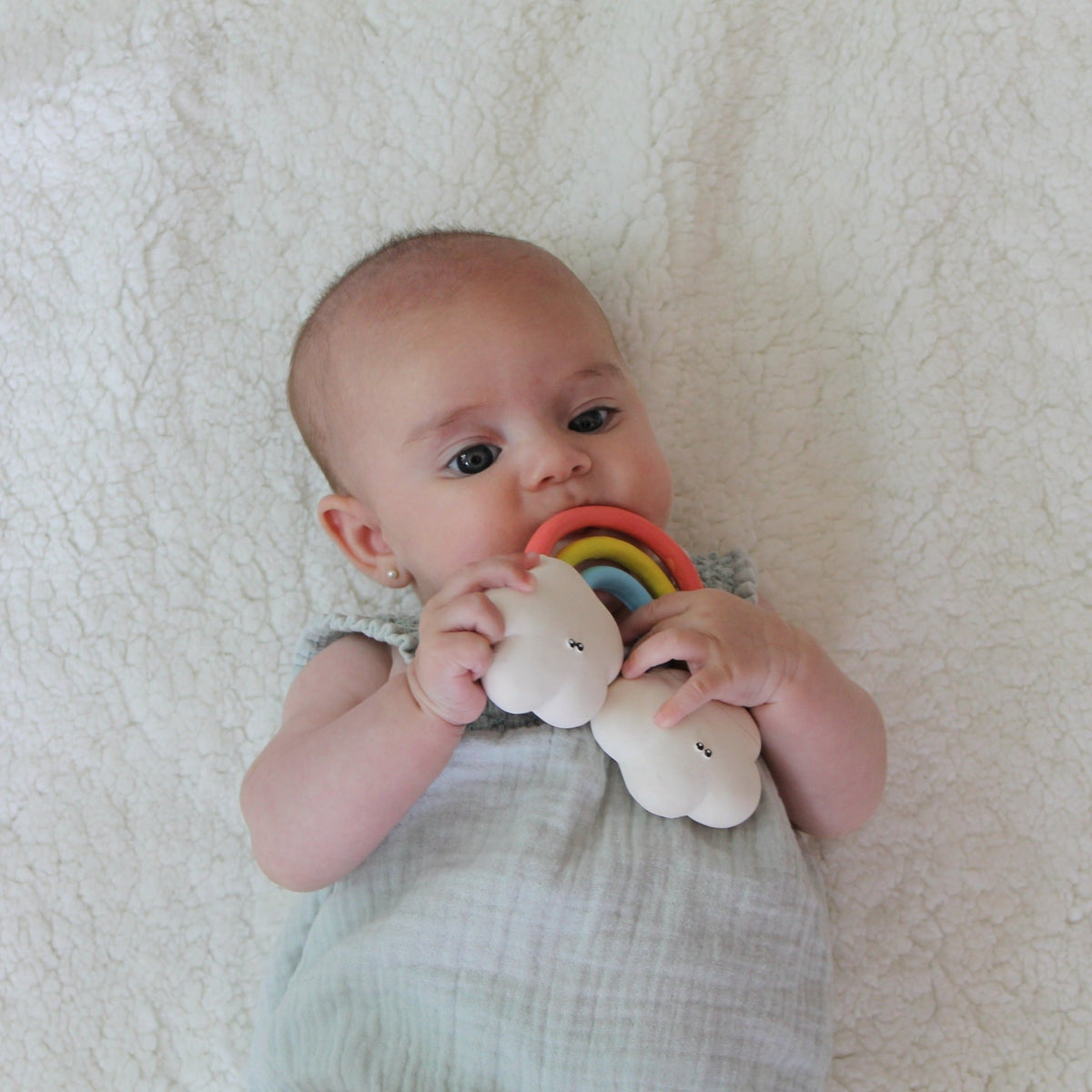 Happy Rainbow Teething Toy - Rubber Toys | Natural Rubber Toys
