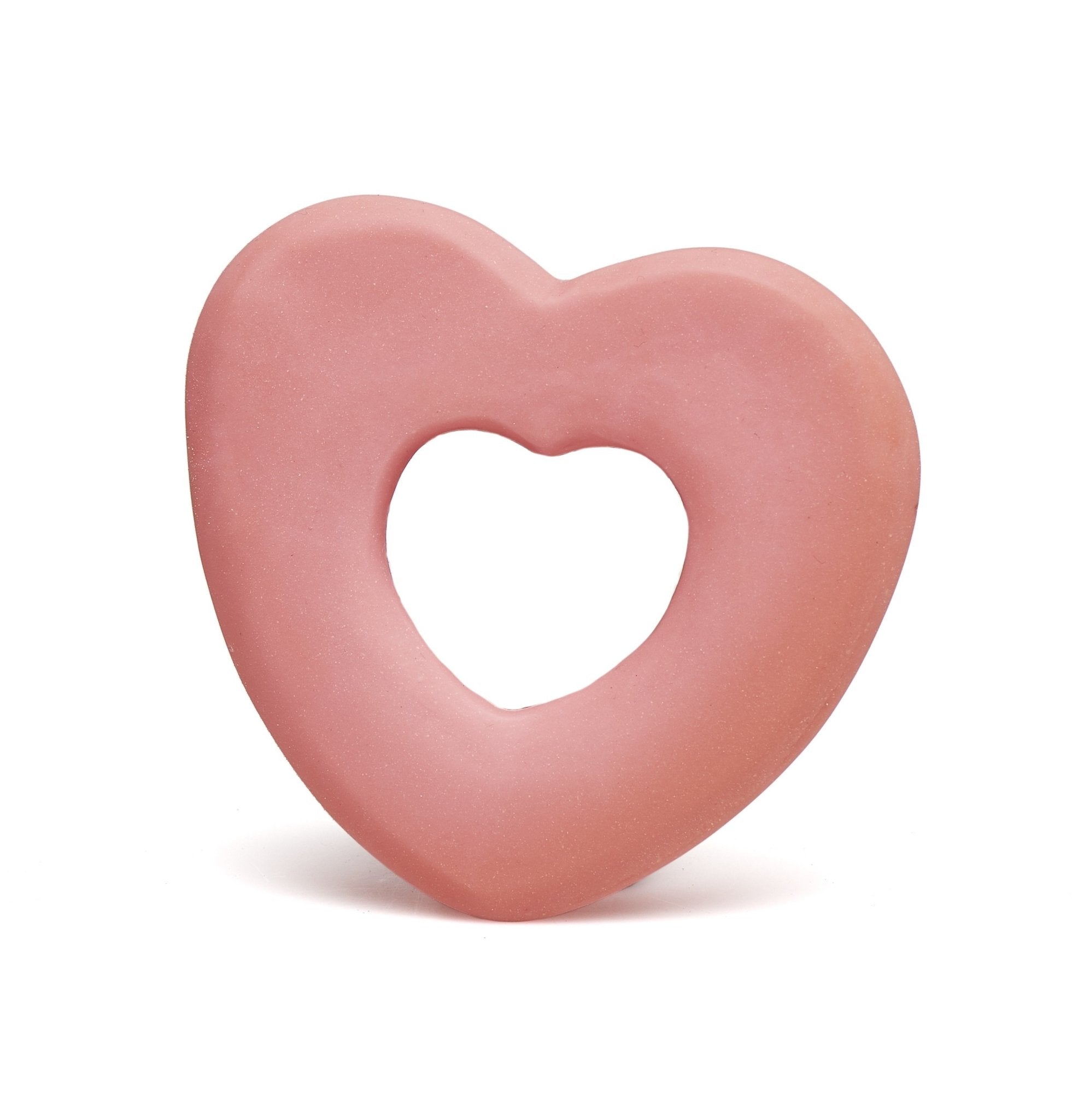 Rubber Heart Teether - Natural Rubber Toys UK |  Natural Rubber Toys