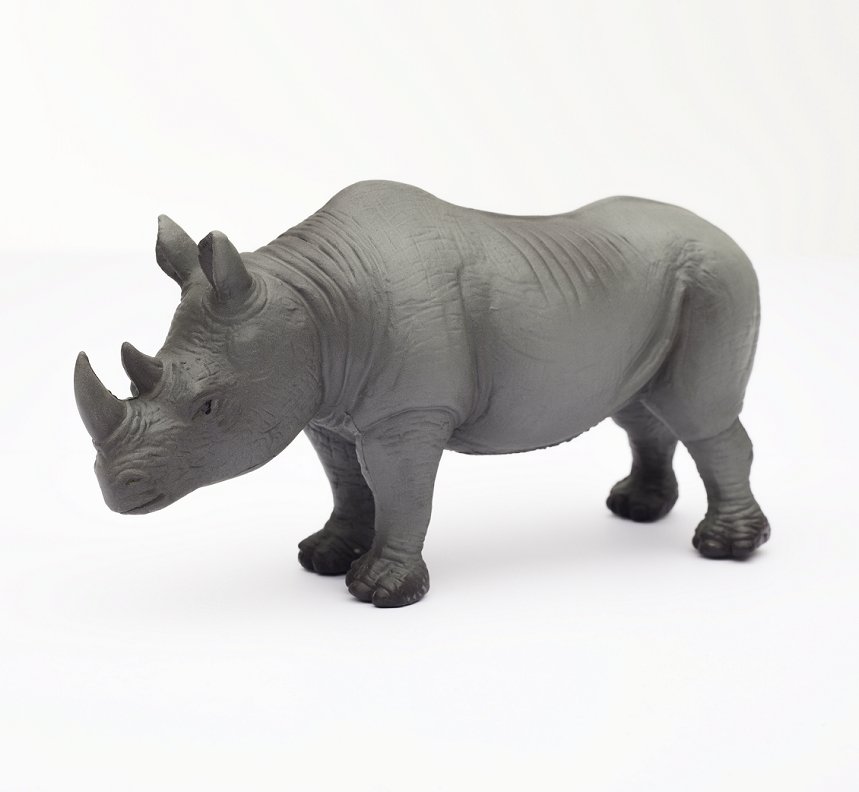 rhino toy by green rubber toys 