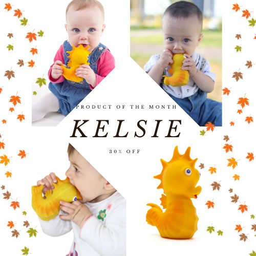 KELSIE the Seahorse - Natural Rubber Toys