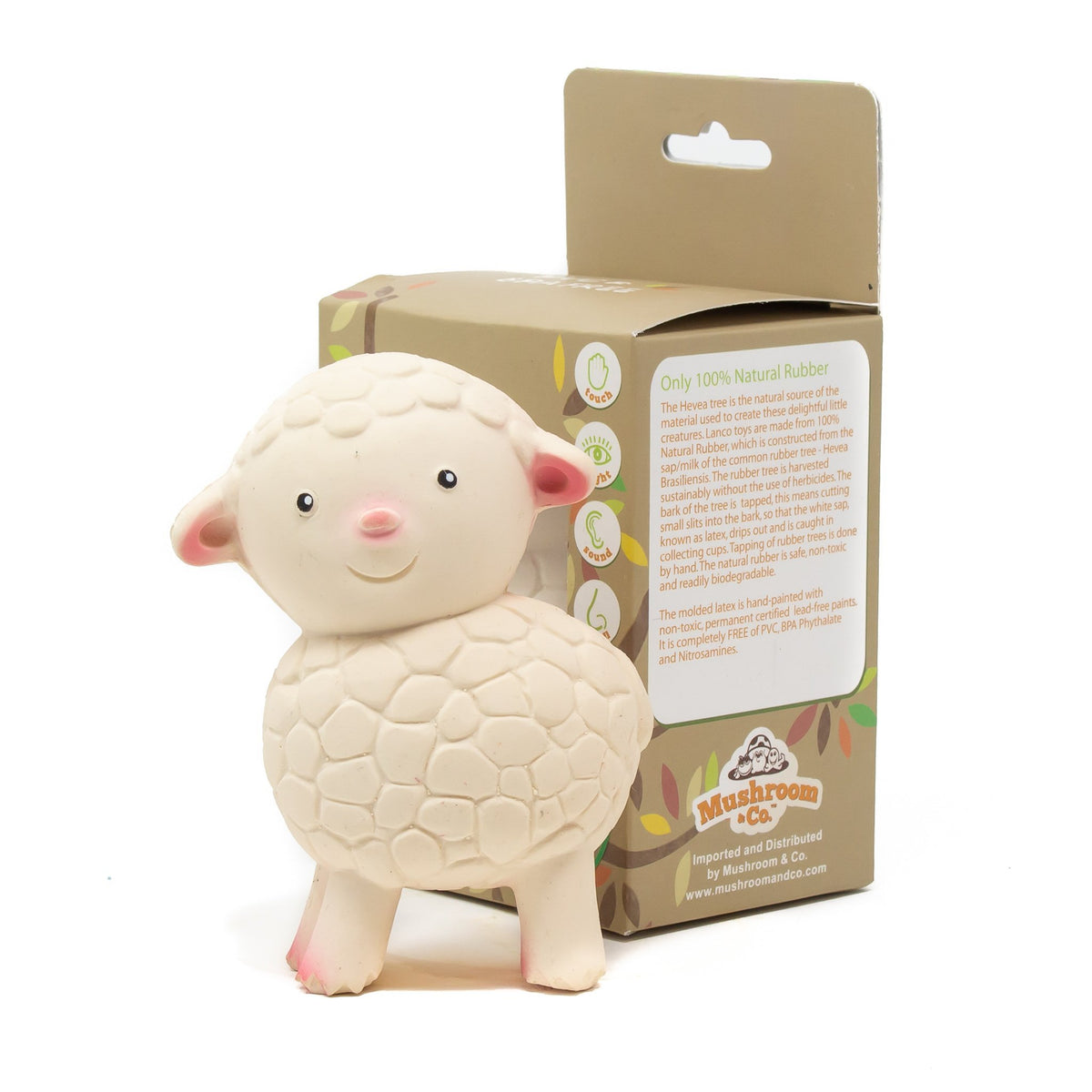 Cute Lamb Organic Teether - Toy For Baby&#39;s | Natural Rubber Toys