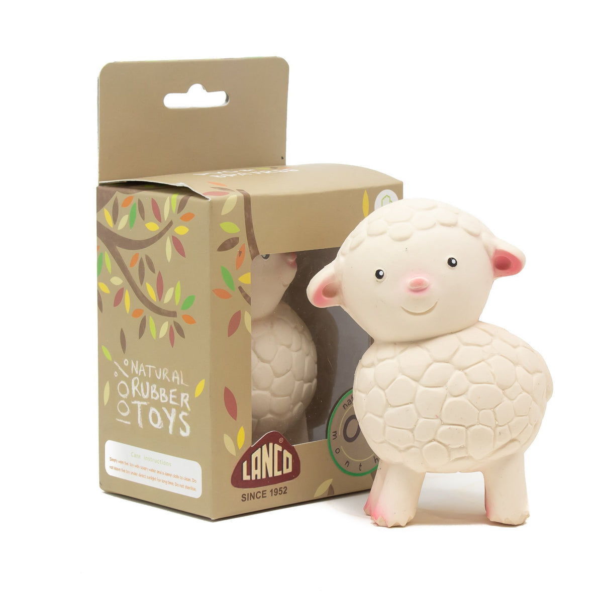 Cute Lamb Organic Teether - Toy For Baby&#39;s | Natural Rubber Toys