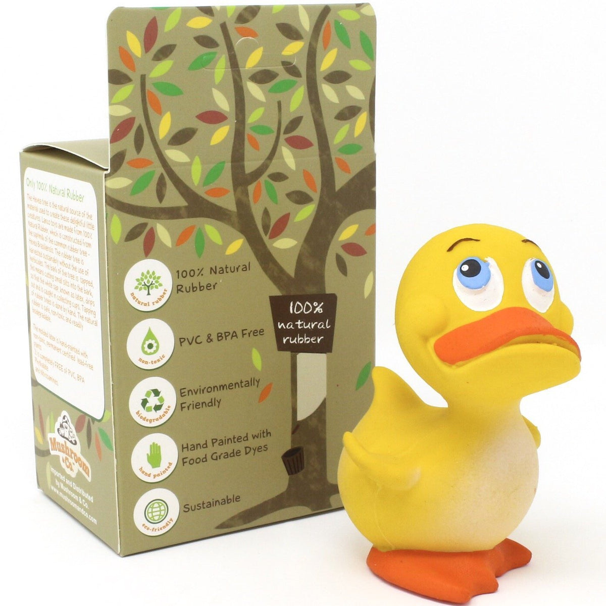 Duck Rubber Baby Teether - Tactile Eco Friendly Toy | Natural Rubber Toys