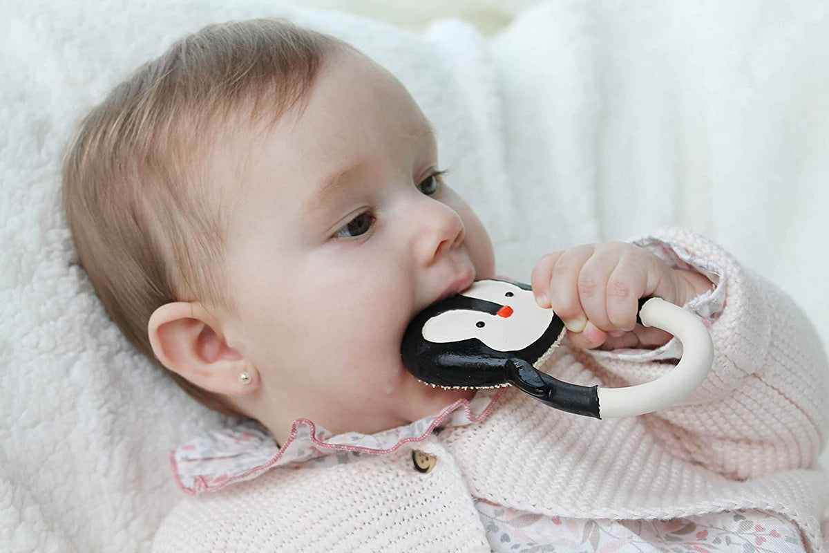 Penguin Baby Teether Toy - NUI Baby Toys | Natural Rubber  Toys