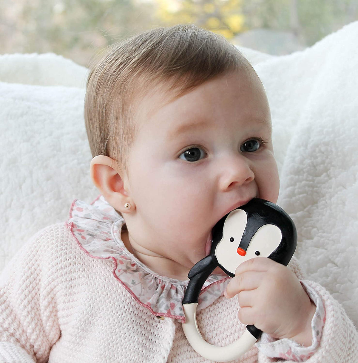 Penguin Baby Teether Toy - NUI Baby Toys | Natural Rubber  Toys