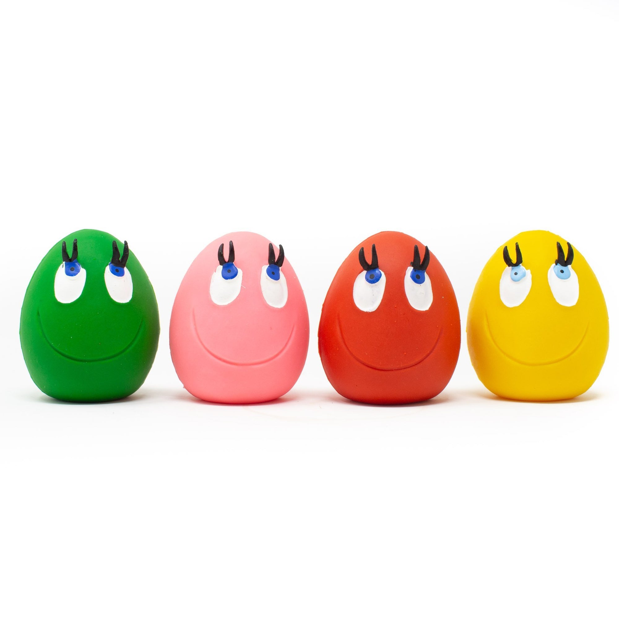 Ovo Large 4-egg set (mixed colours) - Natural Rubber Toys