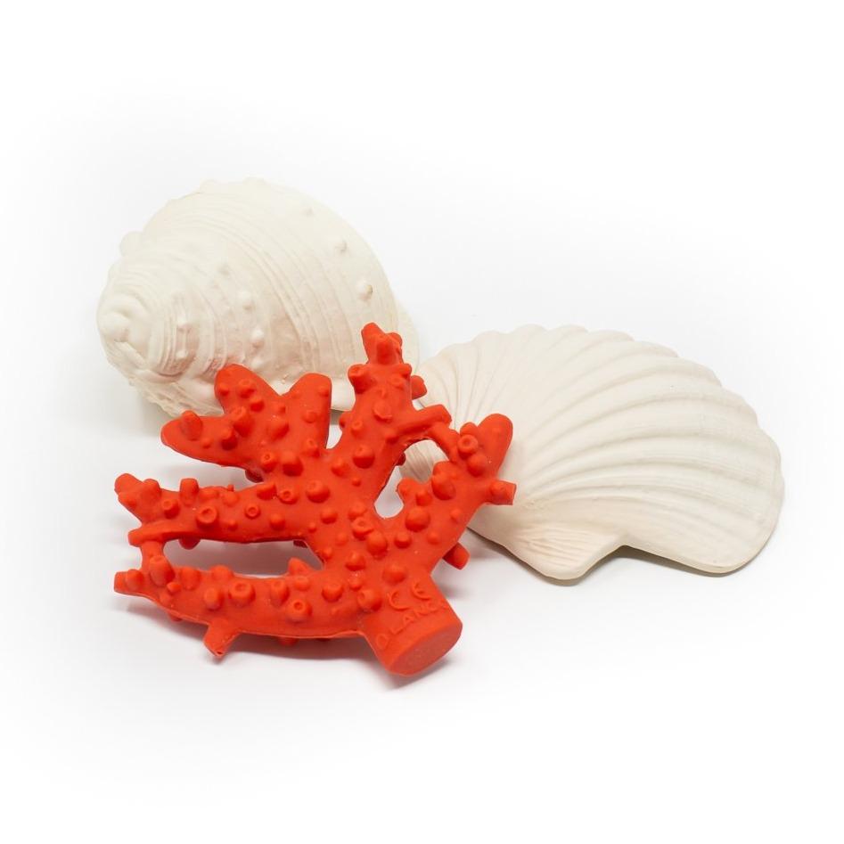 Red Coral the Teether by Lanco - Natural Rubber Toys