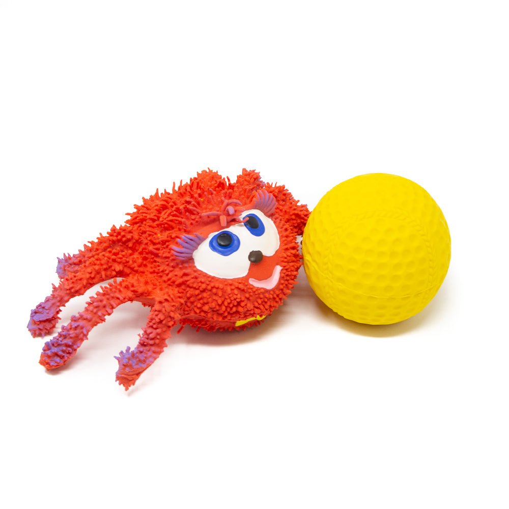 Red Spider and Golf Ball - Natural Rubber Toys