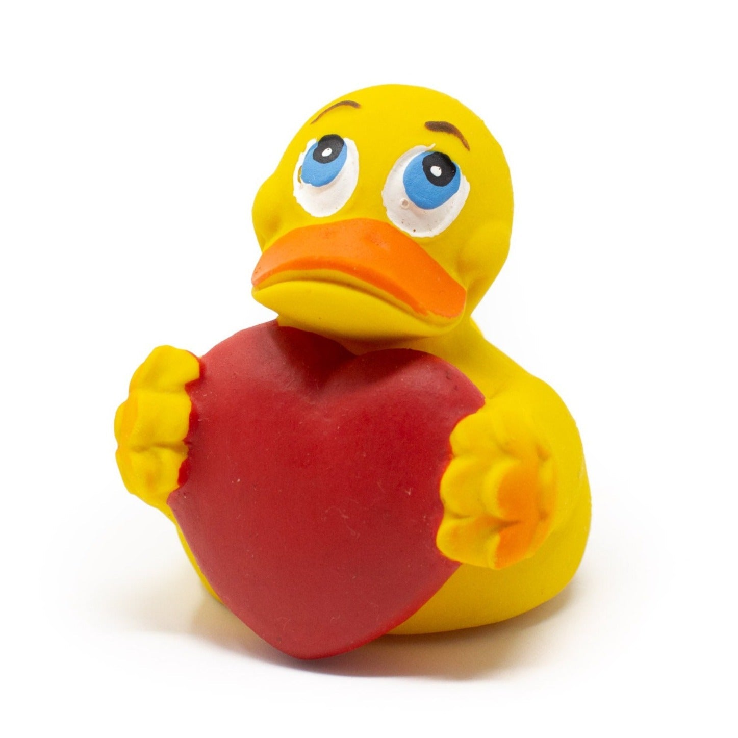 Rubber Duck Love Heart - Natural Rubber Toys