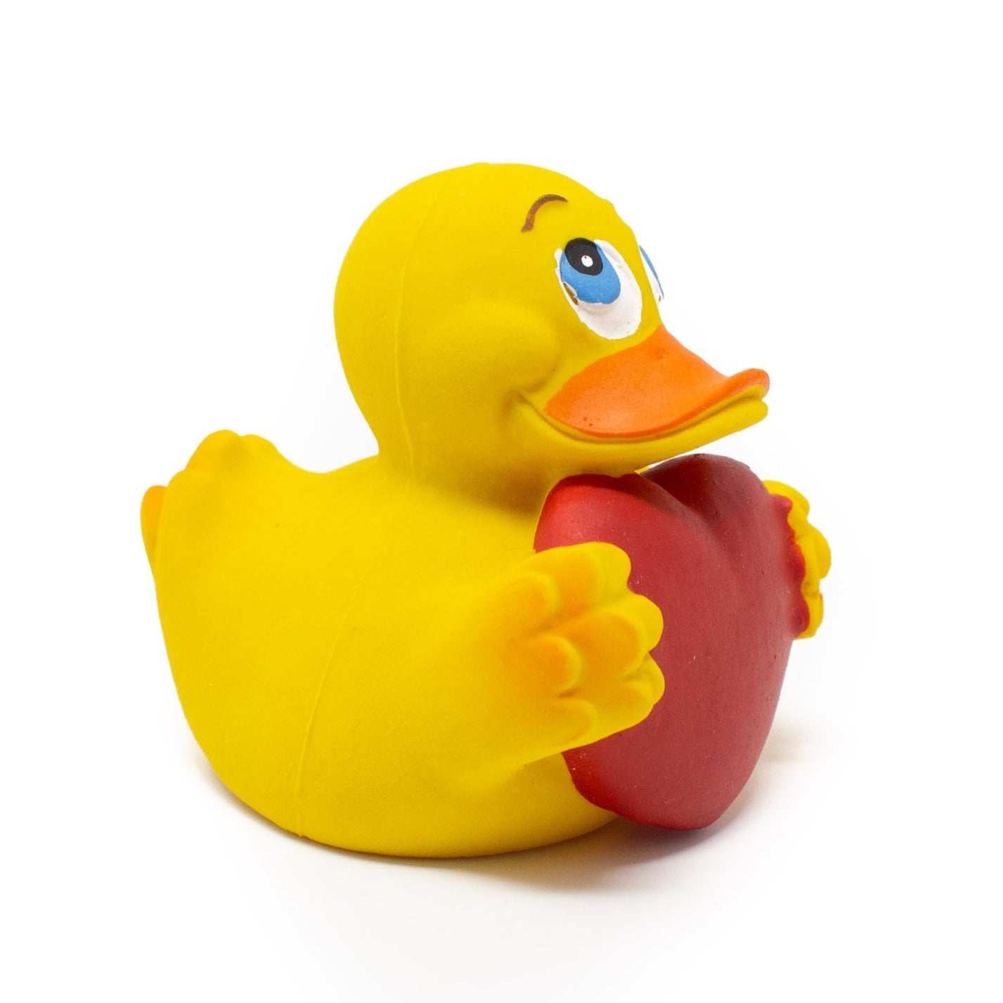 Rubber Duck Love Heart - Natural Rubber Toys