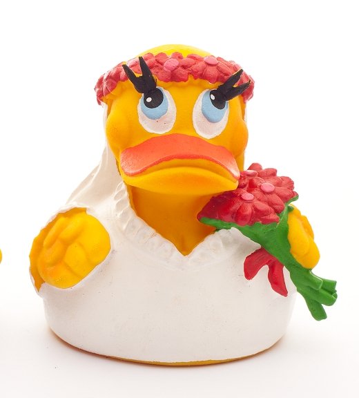 Rubber Duck Wedding 2-Set - Natural Rubber Toys