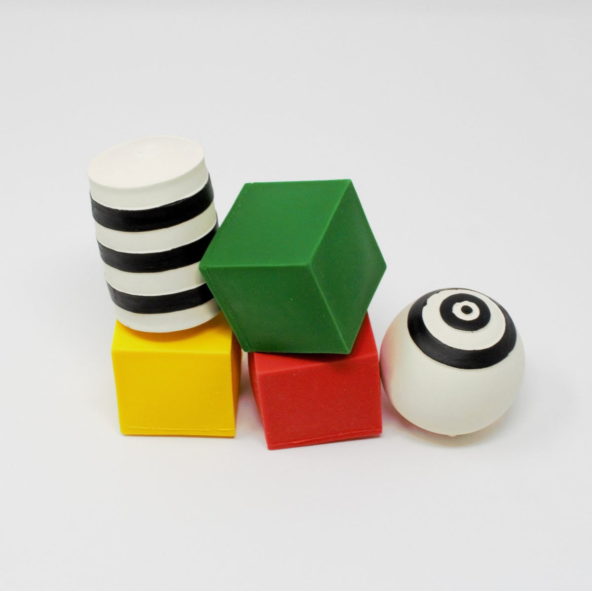 Shapes 5-Set, fully moulded - Natural Rubber Toys