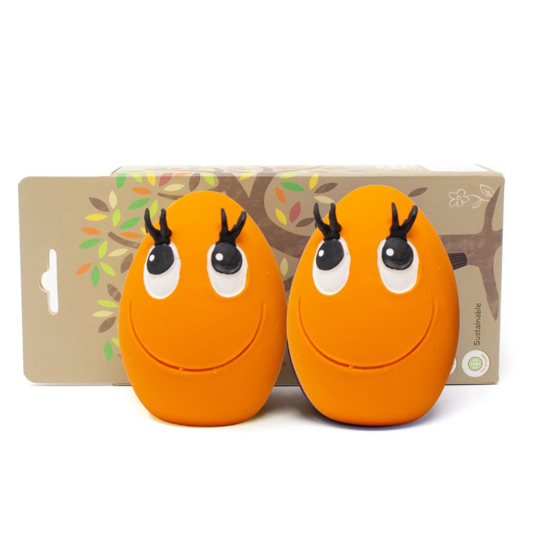 XL OVO Egg Orange 2-Set - Natural Rubber Toys