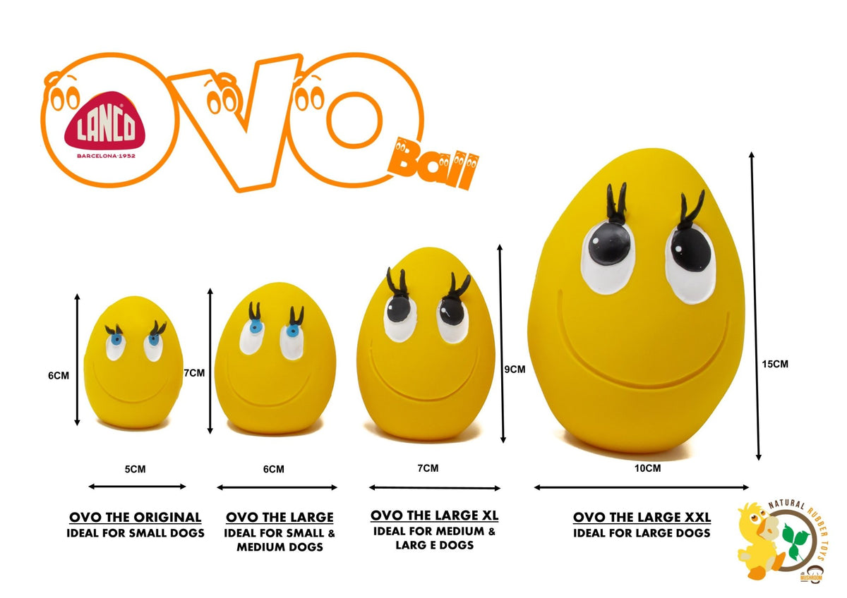 XL OVO Egg (Yellow &amp; Purple) 2-Set - Natural Rubber Toys