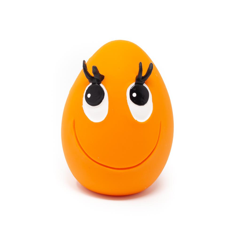 XXL OVO the Egg ORANGE - Natural Rubber soft but durable dog toy