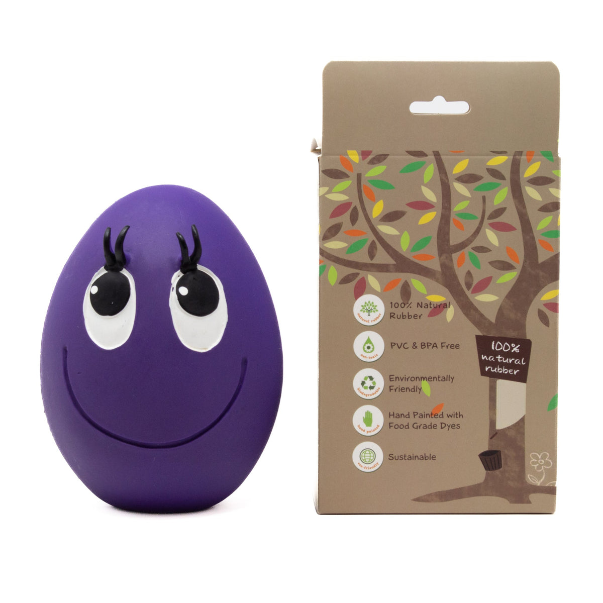 XXL OVO the Egg PURPLE - Natural Rubber Toys