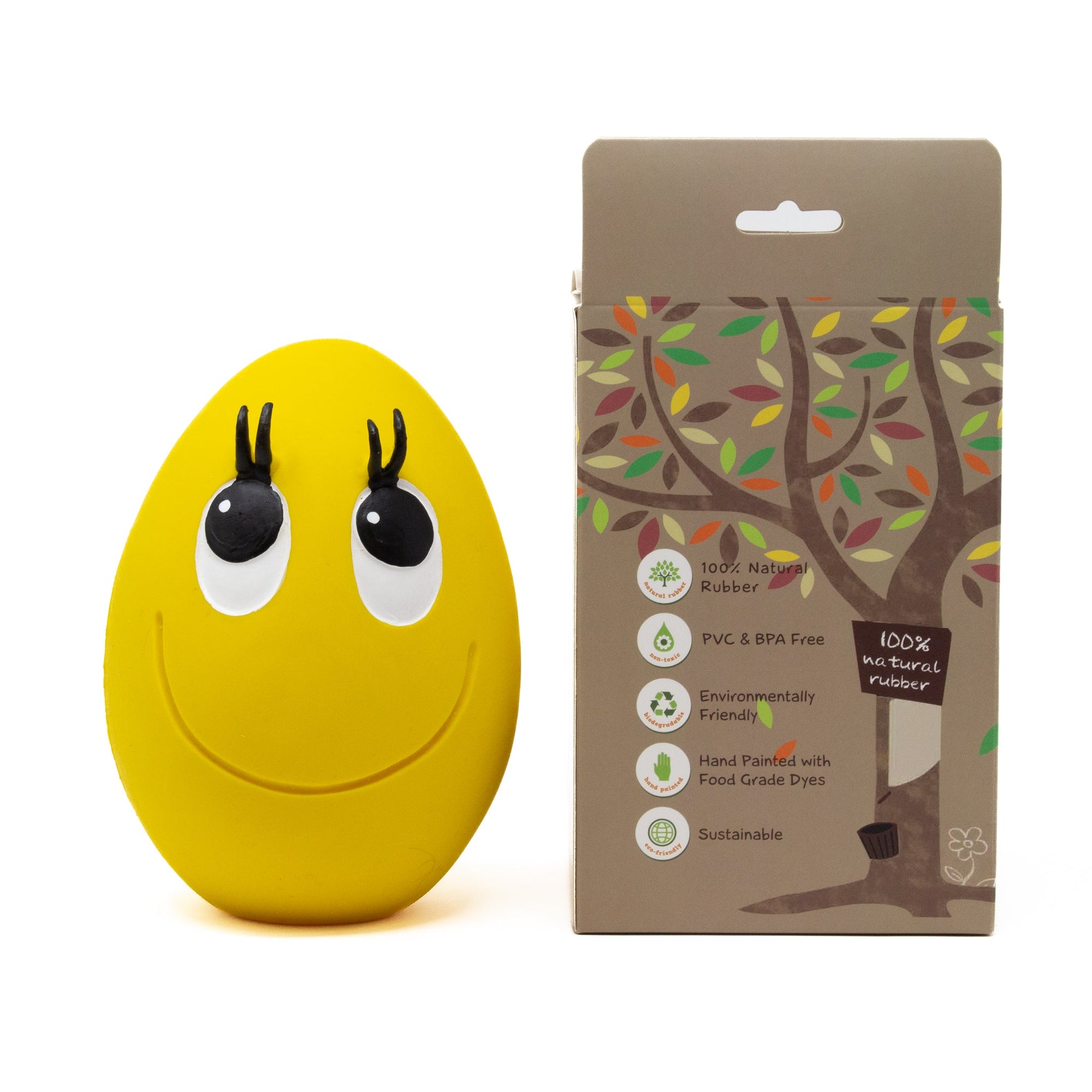 XXL OVO the Egg Yellow - Natural Rubber Toys