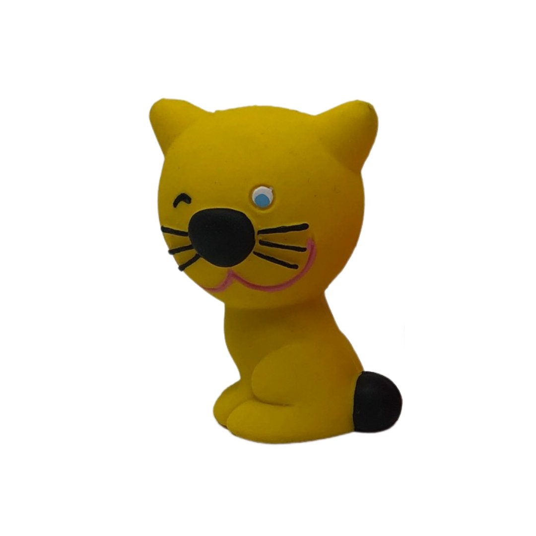 Yellow Kitten 1-Pack - Natural Rubber Toys
