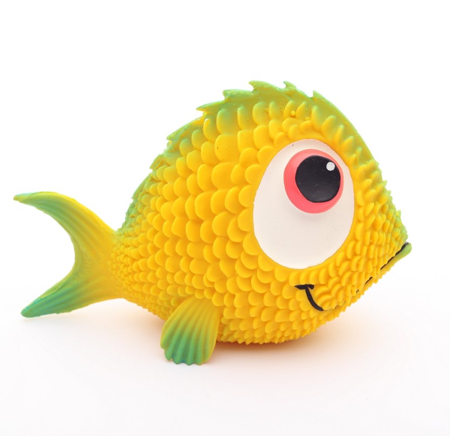 Yellow Sensory Bathtime Fish - Natural Rubber Toys